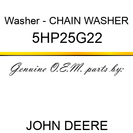 Washer - CHAIN WASHER 5HP25G22
