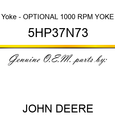Yoke - OPTIONAL 1000 RPM YOKE 5HP37N73