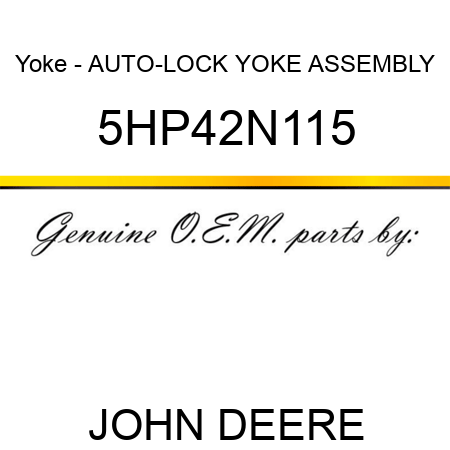 Yoke - AUTO-LOCK YOKE ASSEMBLY 5HP42N115