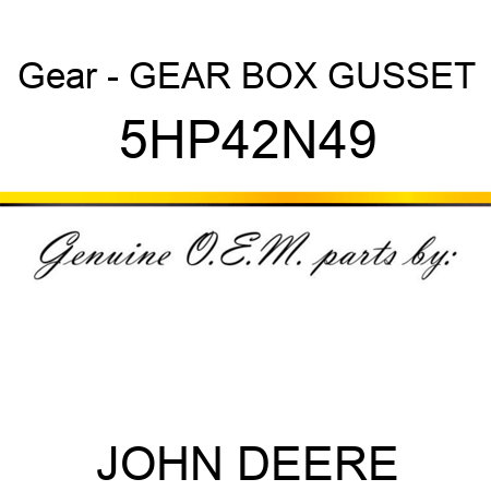 Gear - GEAR BOX GUSSET 5HP42N49