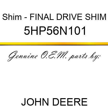 Shim - FINAL DRIVE SHIM 5HP56N101