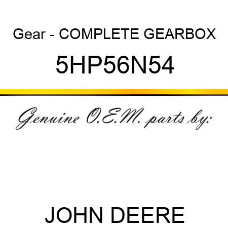 Gear - COMPLETE GEARBOX 5HP56N54