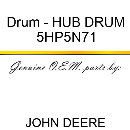 Drum - HUB DRUM 5HP5N71