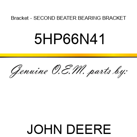 Bracket - SECOND BEATER BEARING BRACKET 5HP66N41