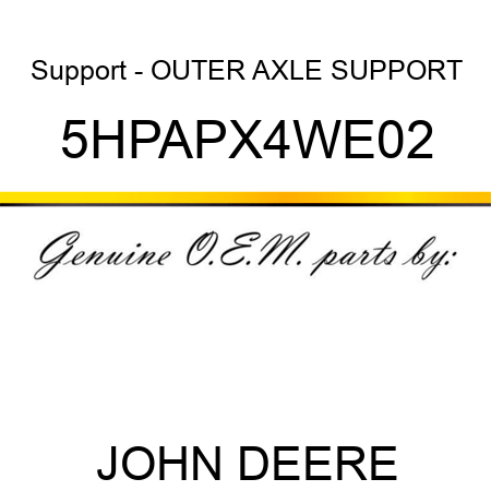 Support - OUTER AXLE SUPPORT 5HPAPX4WE02