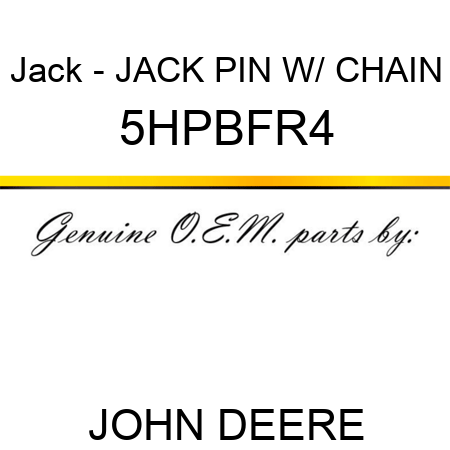 Jack - JACK PIN W/ CHAIN 5HPBFR4
