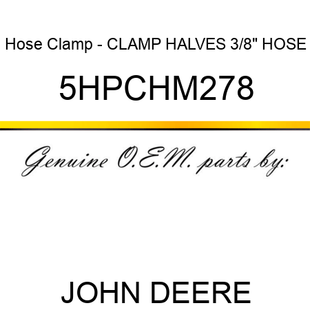 Hose Clamp - CLAMP HALVES 3/8
