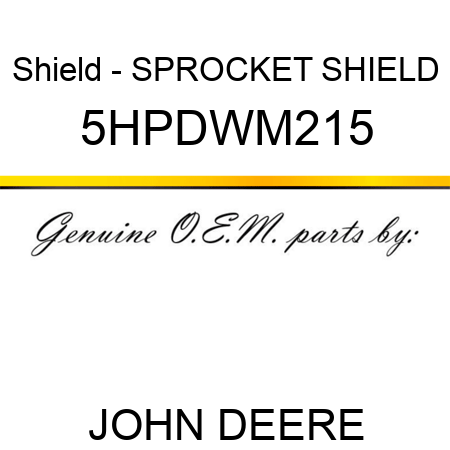 Shield - SPROCKET SHIELD 5HPDWM215