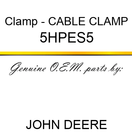 Clamp - CABLE CLAMP 5HPES5