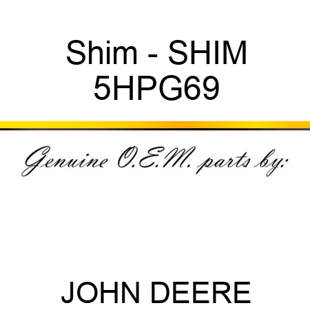 Shim - SHIM 5HPG69