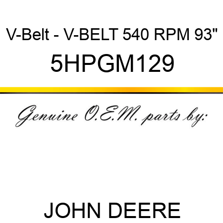 V-Belt - V-BELT, 540 RPM, 93