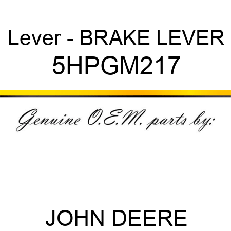 Lever - BRAKE LEVER 5HPGM217