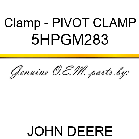Clamp - PIVOT CLAMP 5HPGM283