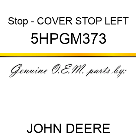 Stop - COVER STOP LEFT 5HPGM373