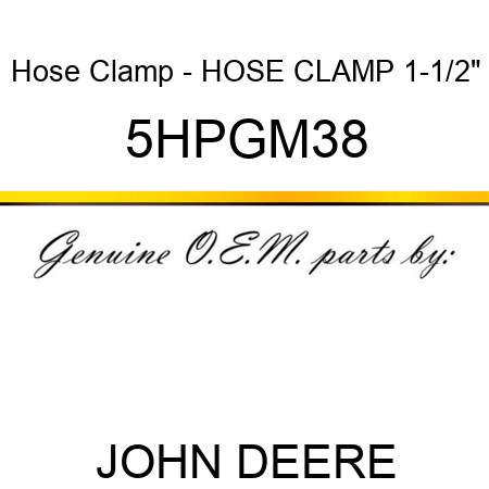 Hose Clamp - HOSE CLAMP, 1-1/2
