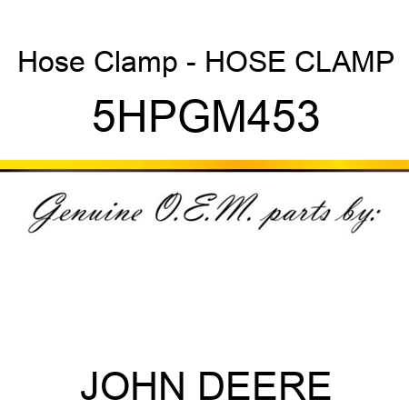 Hose Clamp - HOSE CLAMP 5HPGM453