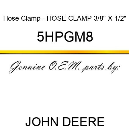 Hose Clamp - HOSE CLAMP, 3/8