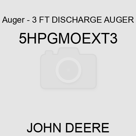 Auger - 3 FT DISCHARGE AUGER 5HPGMOEXT3