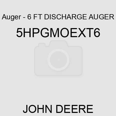 Auger - 6 FT DISCHARGE AUGER 5HPGMOEXT6