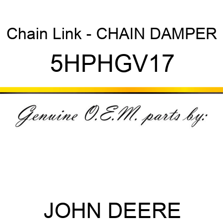 Chain Link - CHAIN DAMPER 5HPHGV17