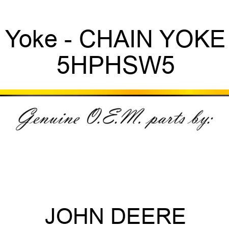 Yoke - CHAIN YOKE 5HPHSW5