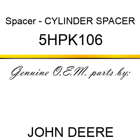 Spacer - CYLINDER SPACER 5HPK106
