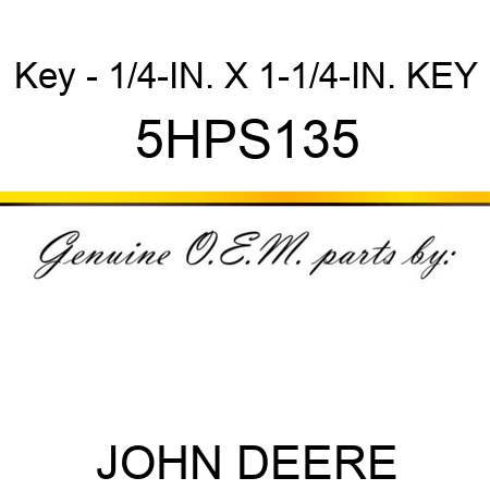Key - 1/4-IN. X 1-1/4-IN. KEY 5HPS135