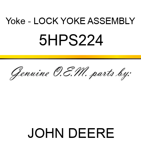 Yoke - LOCK YOKE ASSEMBLY 5HPS224