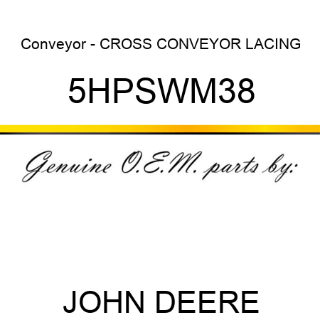 Conveyor - CROSS CONVEYOR LACING 5HPSWM38
