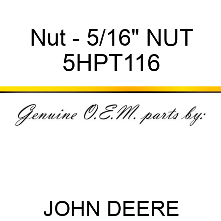 Nut - 5/16