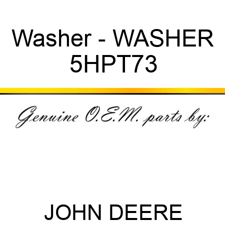 Washer - WASHER 5HPT73