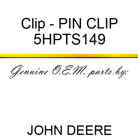 Clip - PIN CLIP 5HPTS149