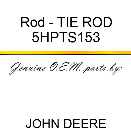 Rod - TIE ROD 5HPTS153