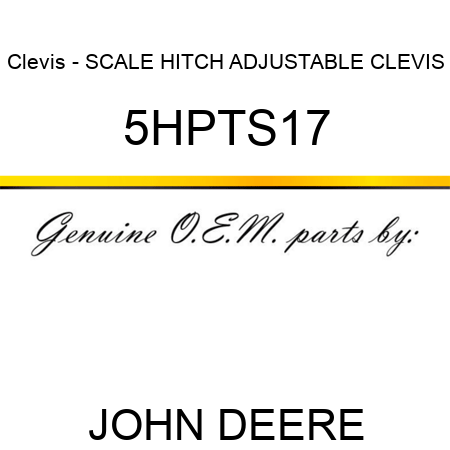 Clevis - SCALE HITCH ADJUSTABLE CLEVIS 5HPTS17