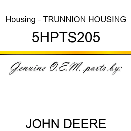 Housing - TRUNNION HOUSING 5HPTS205