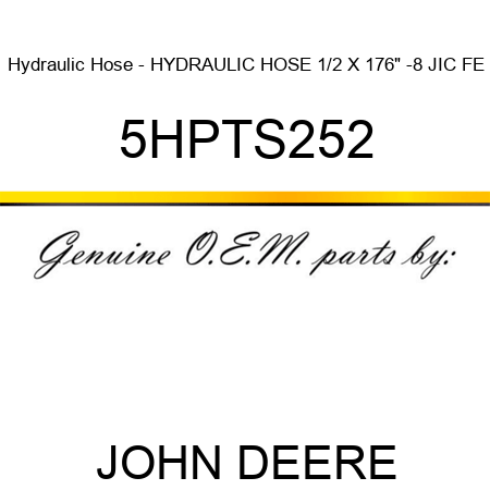 Hydraulic Hose - HYDRAULIC HOSE 1/2 X 176