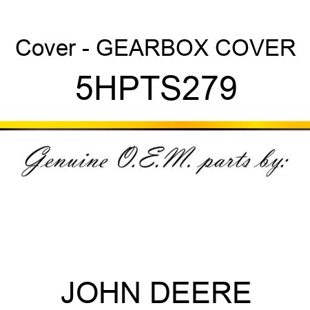 Cover - GEARBOX COVER 5HPTS279