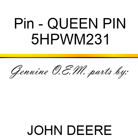 Pin - QUEEN PIN 5HPWM231