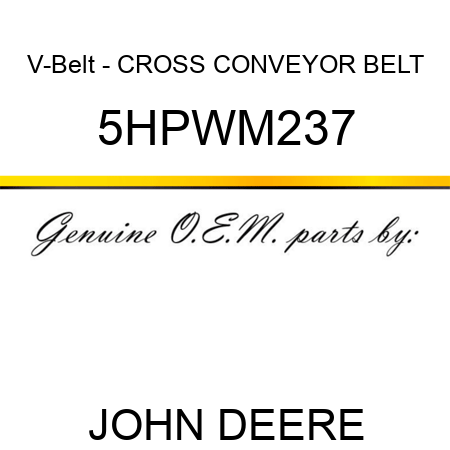 V-Belt - CROSS CONVEYOR BELT 5HPWM237
