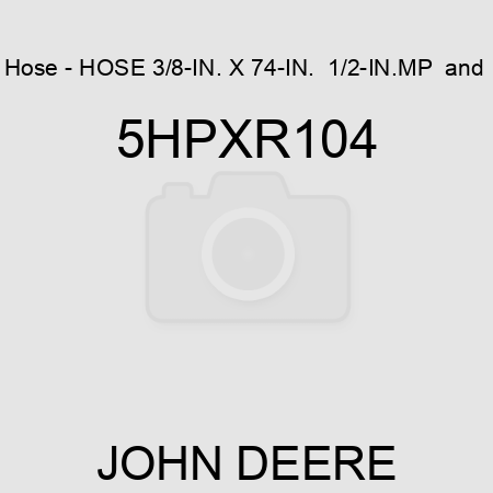 Hose - HOSE 3/8-IN. X 74-IN.  1/2-IN.MP & 5HPXR104