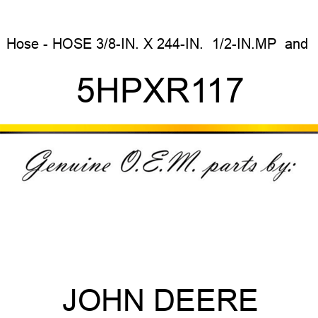 Hose - HOSE 3/8-IN. X 244-IN.  1/2-IN.MP & 5HPXR117