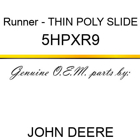 Runner - THIN POLY SLIDE 5HPXR9