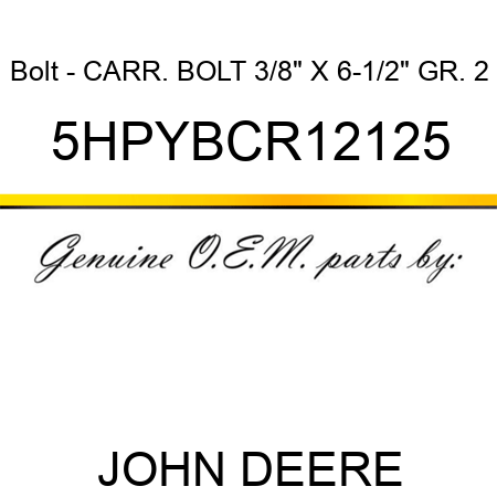 Bolt - CARR. BOLT, 3/8