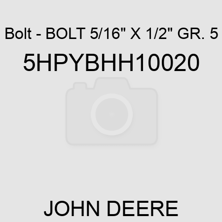 Bolt - BOLT, 5/16