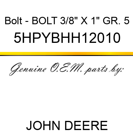 Bolt - BOLT, 3/8