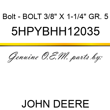 Bolt - BOLT, 3/8