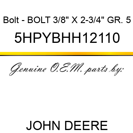 Bolt - BOLT, 3/8