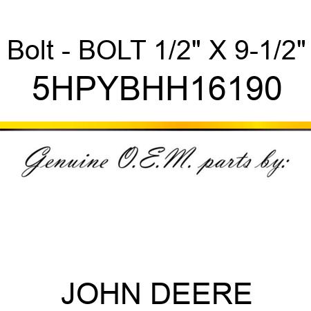 Bolt - BOLT, 1/2