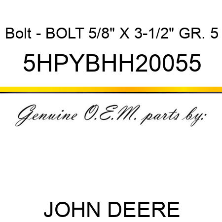 Bolt - BOLT, 5/8