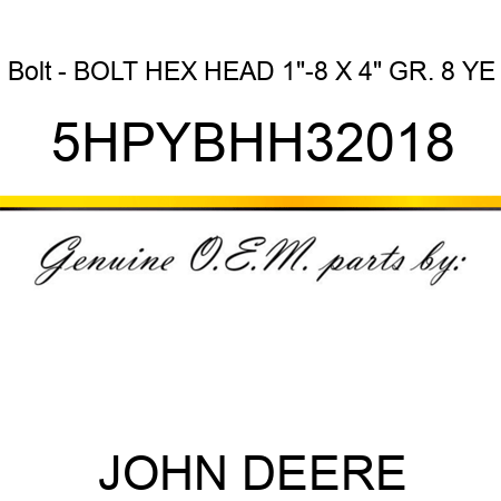 Bolt - BOLT, HEX HEAD, 1